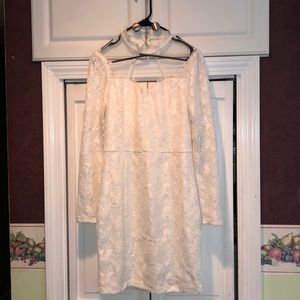 white lace and sparkly dress/wedding dress